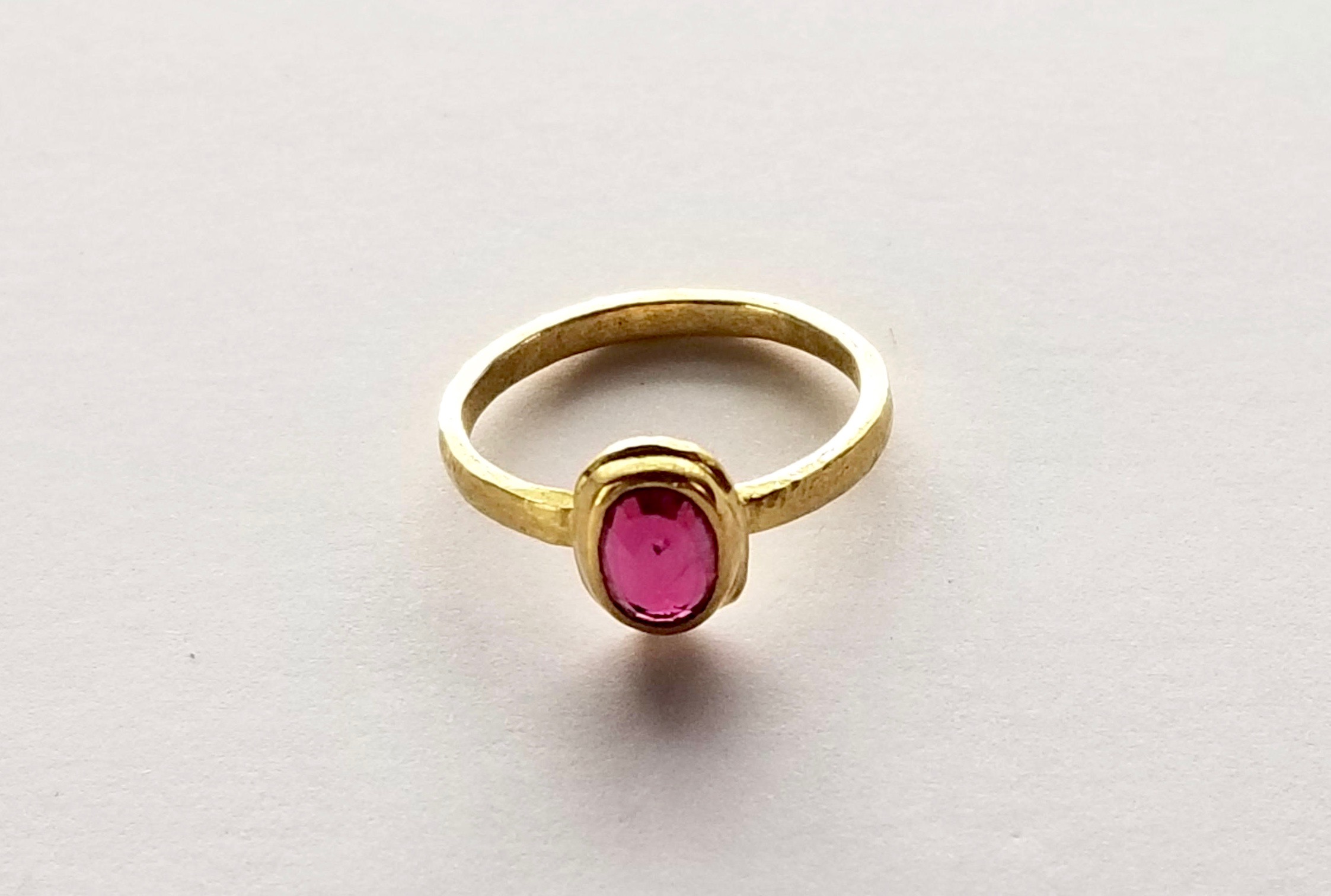 22K Gold Ring with 1 Carat Ruby – Strout Forge